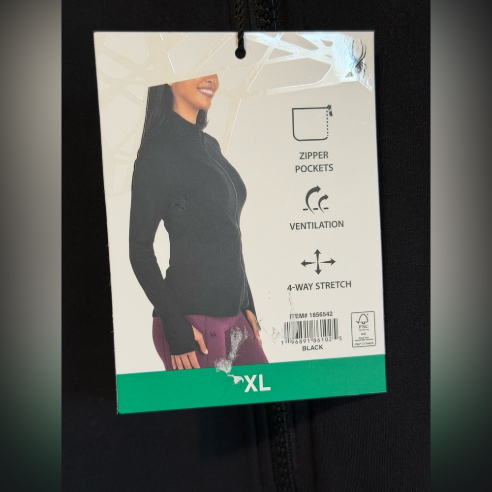 Spyder Active Women’s Yoga Athletic Jacket | Black | Size XL | NWT - Picture 4 of 10
